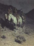 Frederic Remington Indian Scouts at Evening (mk43) china oil painting reproduction